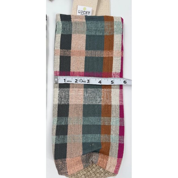 Lucky Textiles Wine bags Plaid & Abstract Designs Cotton/Woven Material - Picture 7 of 12
